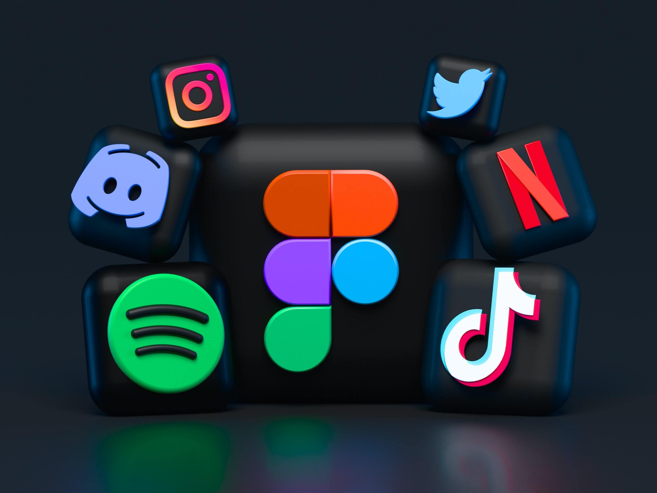Photo réseaux sociaux logo réseaux sociaux 3D